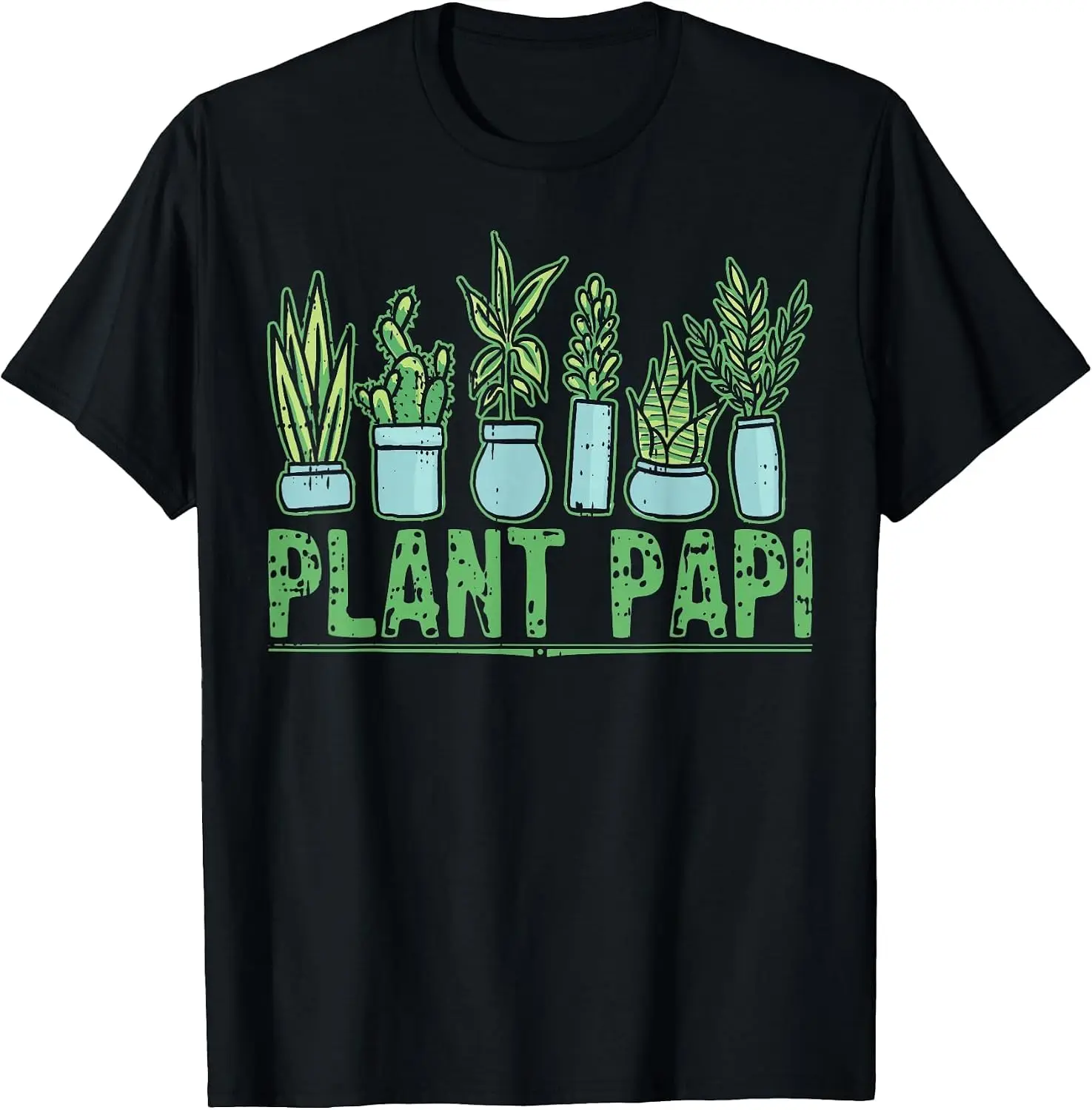 Plant Papi Daddy Father Gardener Gardening Father’S Day T-Shirt Halloween Loose-Fit Pure Cotton Short-Sleeve Top – Stylish, Breathable, Plus-Size – Christmas Gift