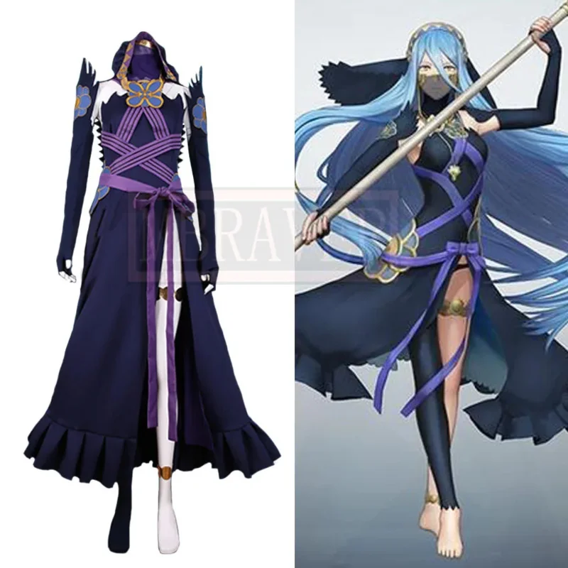 Fire Emblem Fates Azura Cosplay Costume Blue Dress Halloween Party Outfit Custom Made Any Size