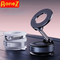 Magnetic Car Phone Mount Foldable - Strong Suction Stand for iPhone 16/15/14/13/12 - 360° Rotation - Live Streaming Compatible
