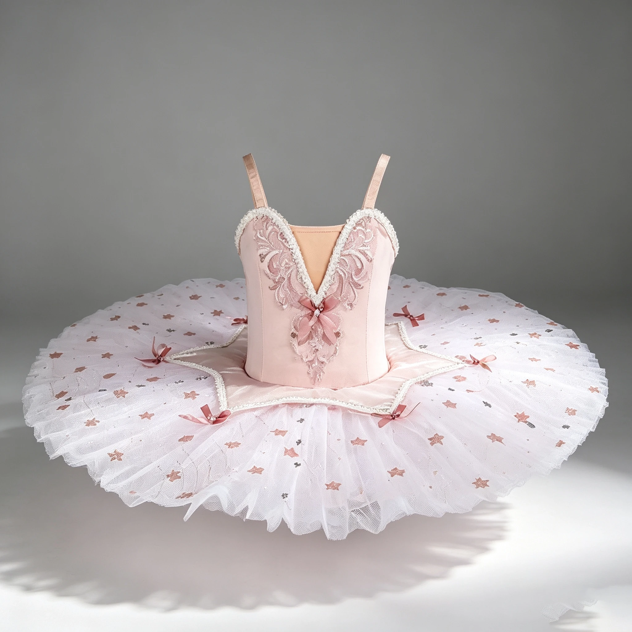 Vestido de tutú de ballet profesional para mujer, de color rosa empolvado, con encaje bordado, estilo clásico, tutú tipo «pancake», disfraz de bailarina para niñas y adultos.