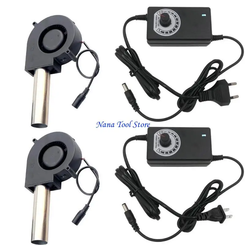 

31GJ BBQ Fan Air Blower Handheld Barbecue Air Fan Lightweight Portable Fan US/EU Plug