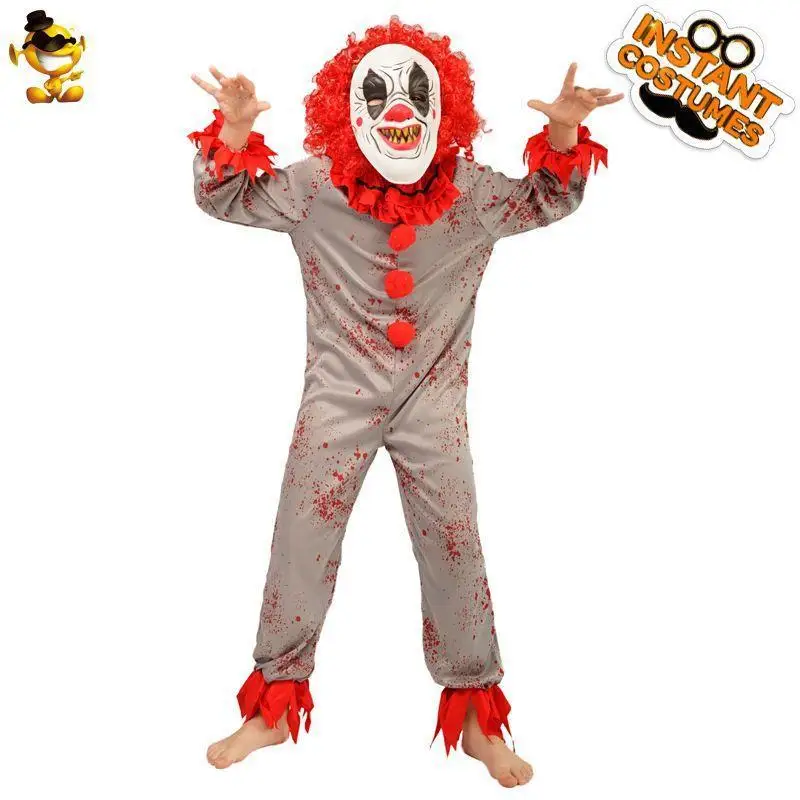Halloween Kinder Teufel Clown Cosplay Kostüm Bühnenanzug Jungen Joker Outfit Killer Joker Performance Kleidung