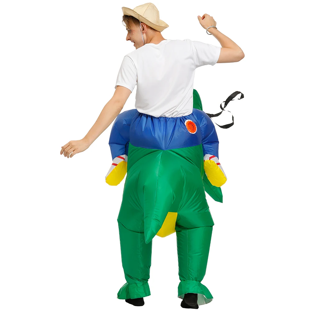 Disfraz inflable de dinosaurio para Halloween, disfraz para espectáculos de ciclismo y comedia, disfraz de cosplay, disfraz para adultos