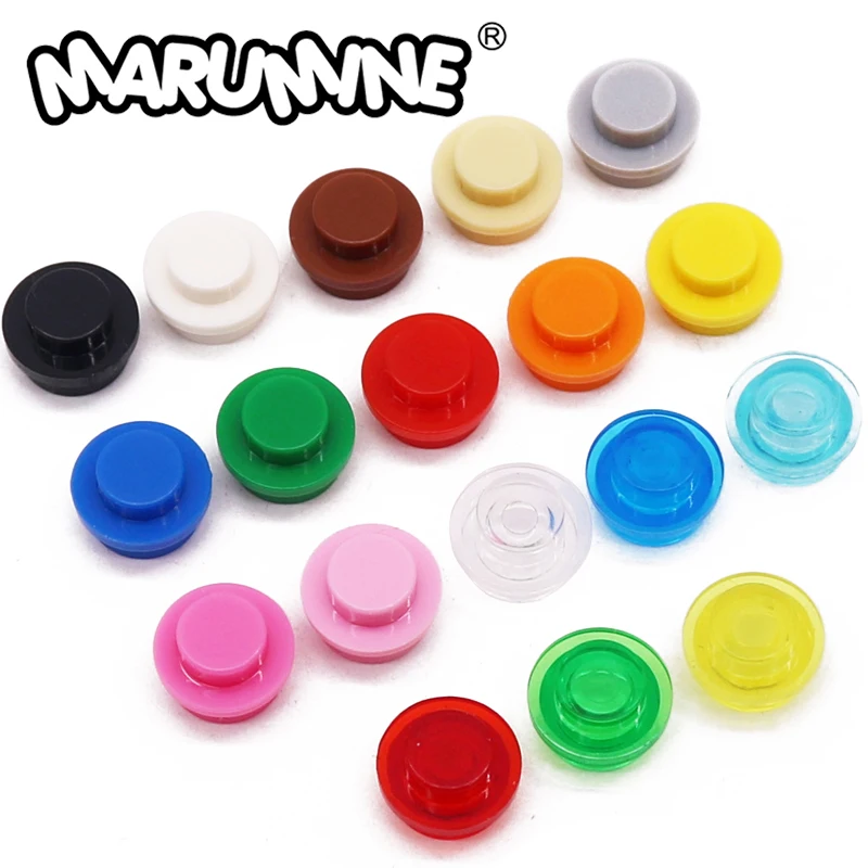 MARUMINE-décennie s de construction à bord droit, briques à plaque ronde, assemblage de particules, compatible avec 1000, 4073, 6141, 1x1, 30057 pièces