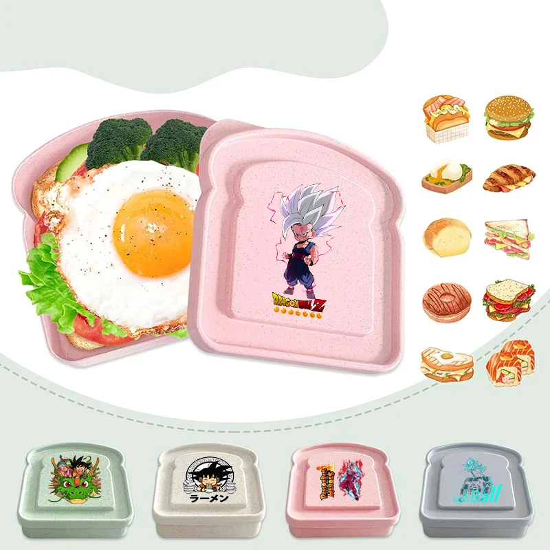 

Dragon Ball Bread Slices Box Lightweight Portable Sandwich Storage Box Durable Leak Proof Tusi Bento Box Friend's Birthday Gift