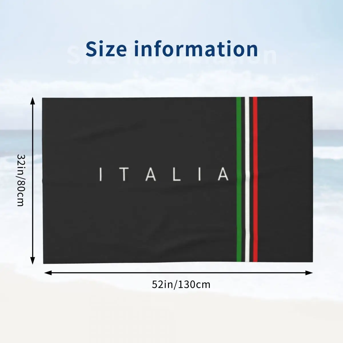 Italy Flag Beach Bath Towel Microfiber Italy Qatar Travelling Swimming Camping Towels