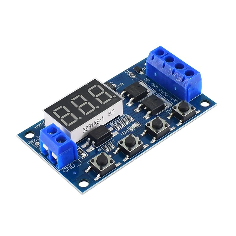 DC 12V 24V Dual MOS LED Digital Time Delay Relay Trigger Cycle Timer Delay Switch Circuit Board Timing Control Module DIY