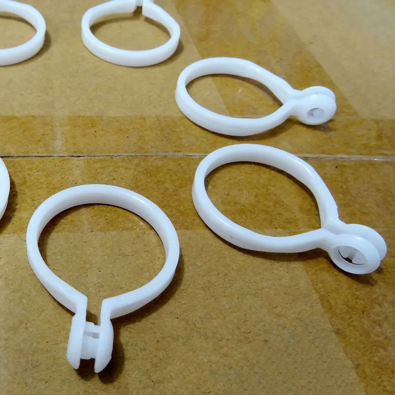 20 pcs 35mm No-Rod Removal Curtain Clips Smooth Plastic, designed for Living Room Drapery, No Rod Removal Needed, White