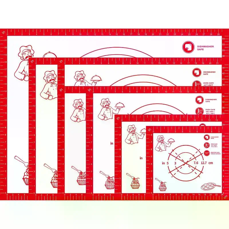 1PCS Silicone Baking Mat Kneading Pad Dough Mat Pizza Cake Dough Maker Kitchen Cooking Grill Non-Stick Gadgets Bakeware