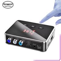 New RT06 Bluetooth 5.4 Transmitter Receiver U Disk TF Card Coaxial Fiber 3.5mmAUX Audio Adapter
