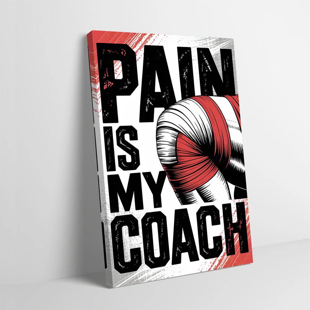 الألم هو مدربي تحفيزية الطباعة المشارك تخصيص صور الرسم على لوحات القماش الجدارية لتزيين الغرفة الجدارية الداخلية #1