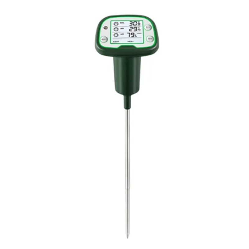 Digital Soil Tester Sunlight Air Moisture Temp Meter Sensor Screen LCD Backlight Hygrometer For Flowers Planting Durable