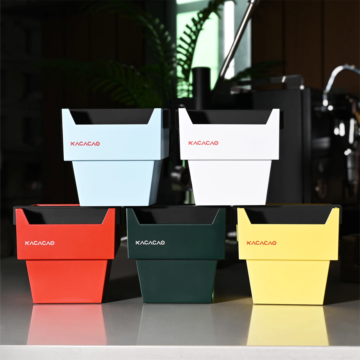 KACACAO Coffee Knock Box Espresso Grounds Container Dump Bin Bucket Anti Slip Powder Beveled Residue Barista Accessories Tools