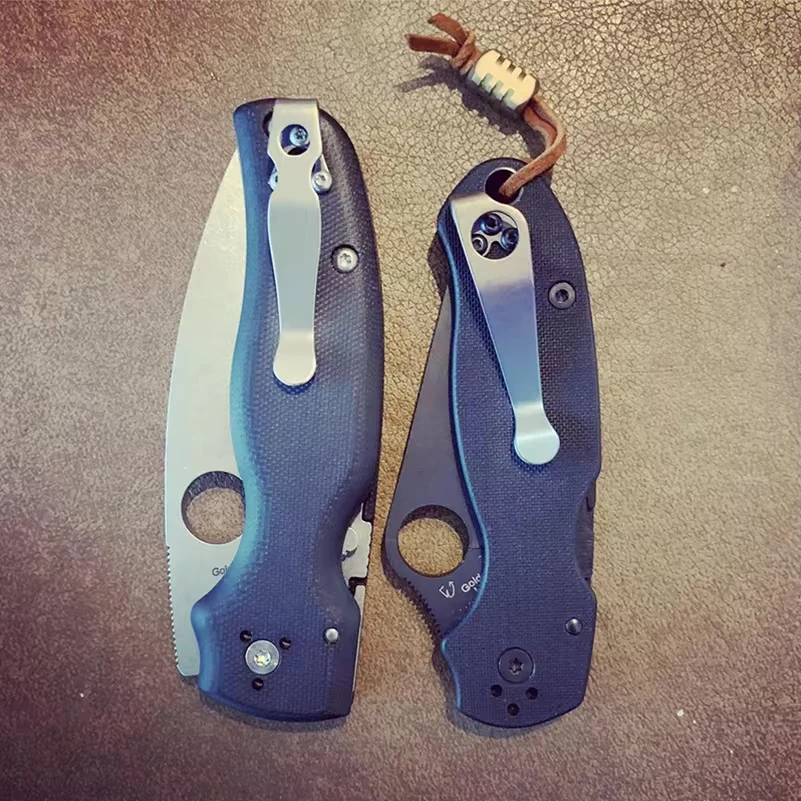 Titan legierung 4 Farben Klappmesser tief tragen Taschen clip Rücken klemme für Spyderco Shaman C229 DIY Herstellung Zubehör Teile