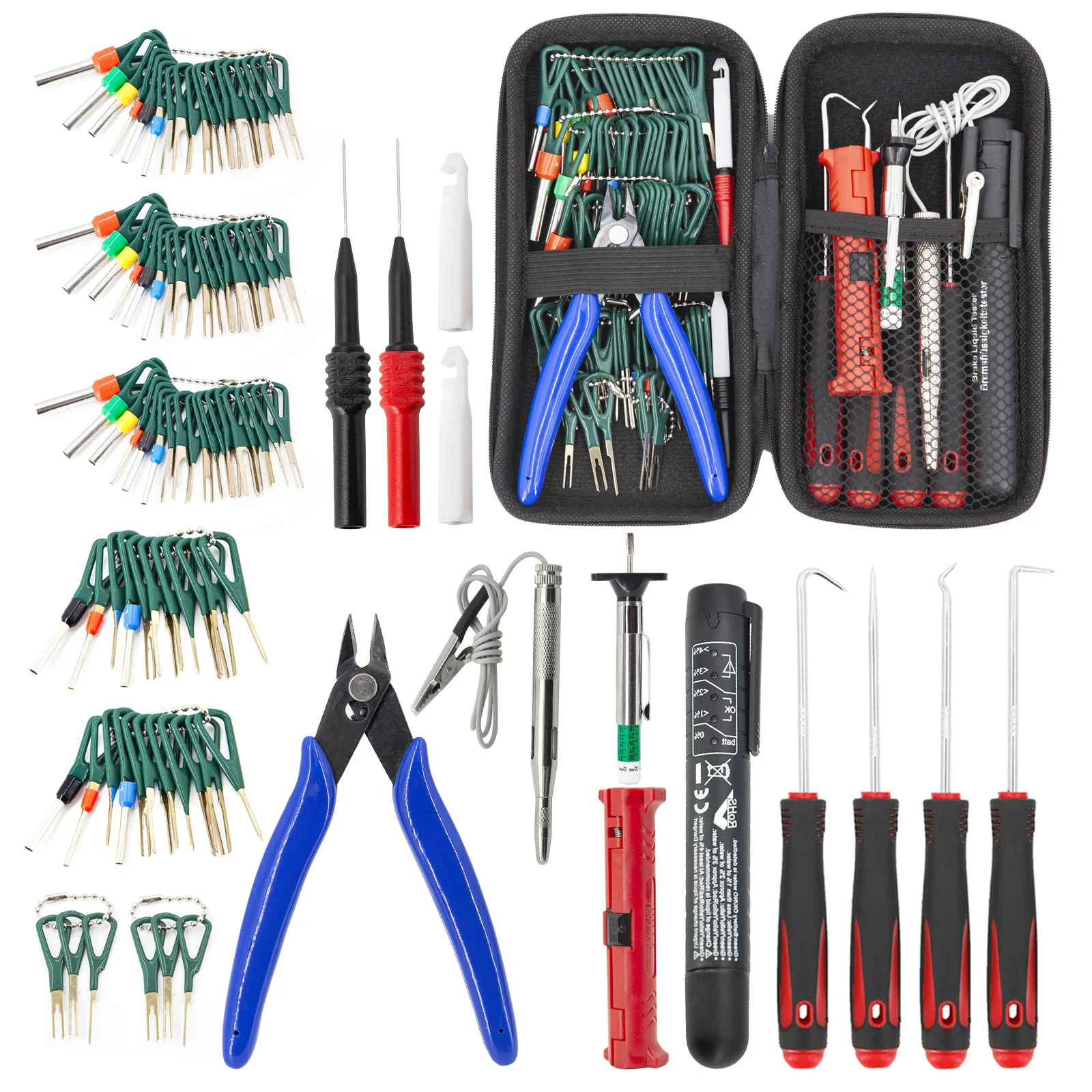 Car Terminal Removal Tools Kit Electrical Wire Harness Crimp Connector Pin Extractor Repair Light Tester Cable Pliers Stripper