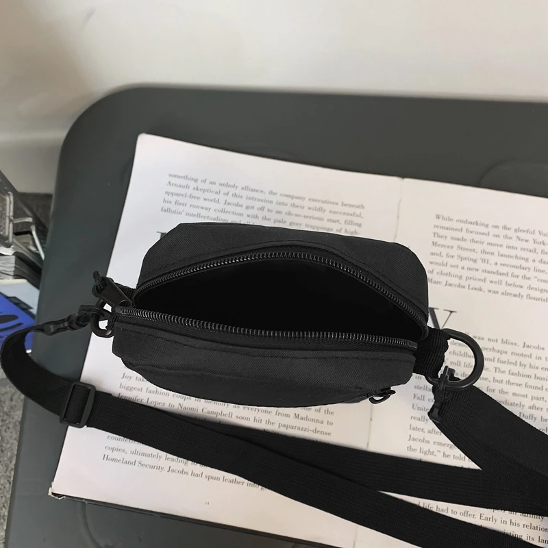 New 3 Colors Messenger Sling Bags For Men Casual Canvas Small Zipper Crossbody Pouch Simple Small Crossbody Shoulder Bag Men Bag