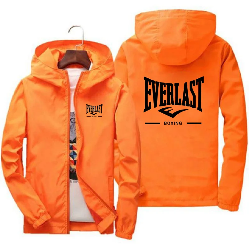 EVERLAST 복싱 남성용 후드 바람막이, 비옷, 등산 스포츠, 캐주얼 하이 퀄리티 재킷, 럭셔리 브랜드, 신제품