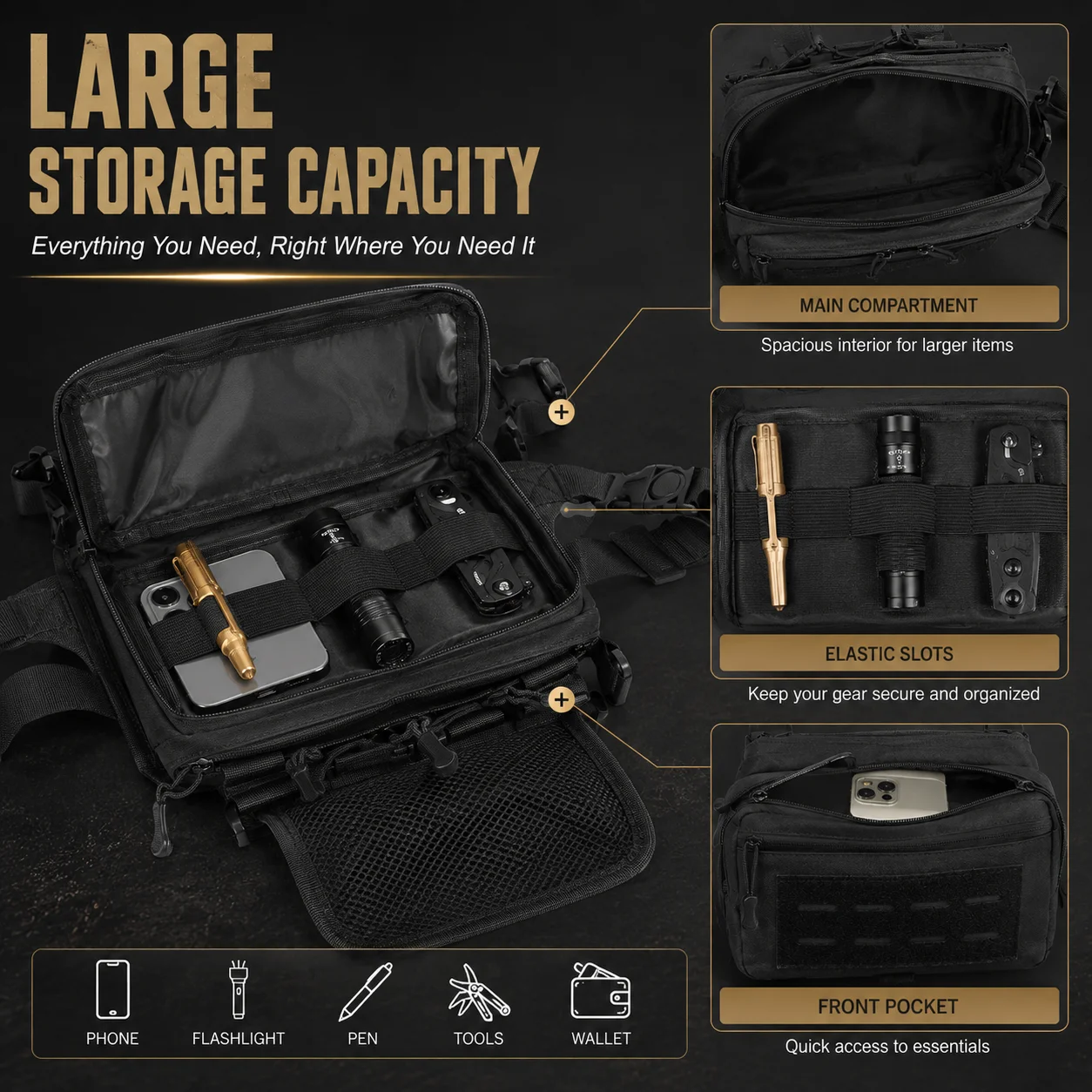 Taktyczna torba na klatkę pier – Outdoor Sport Bag recenzja i cena