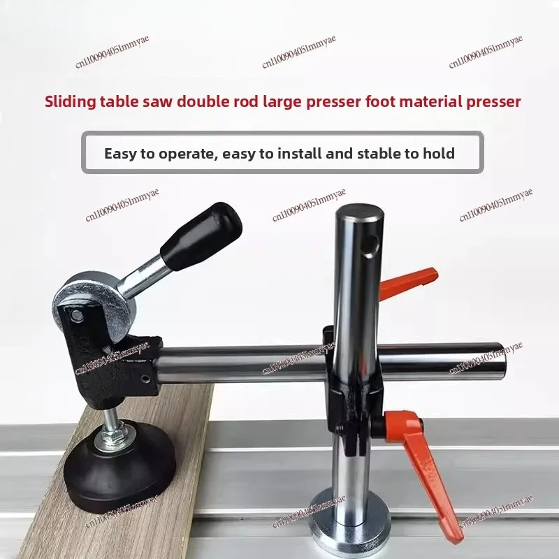 Woodworking push table saw double bar large presser foot press