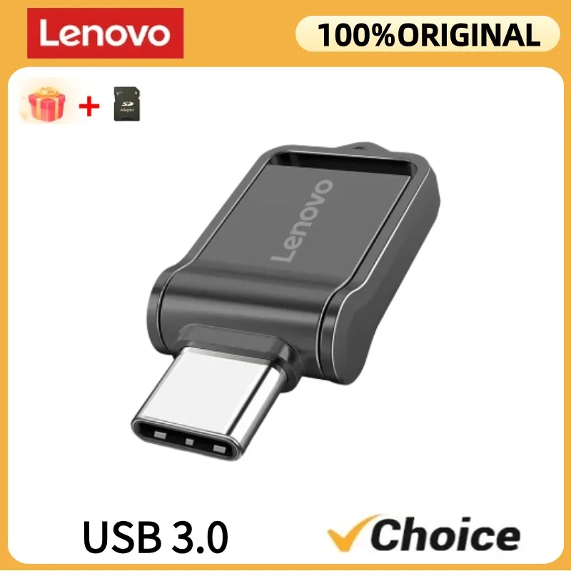 Lenovo 2TB Pendrive 1TB USB Flash Drives USB3.0 Memory Stick TYPE-C 512GB Metal Pen Drive Usb Stick Flash Disk For Laptop Phone