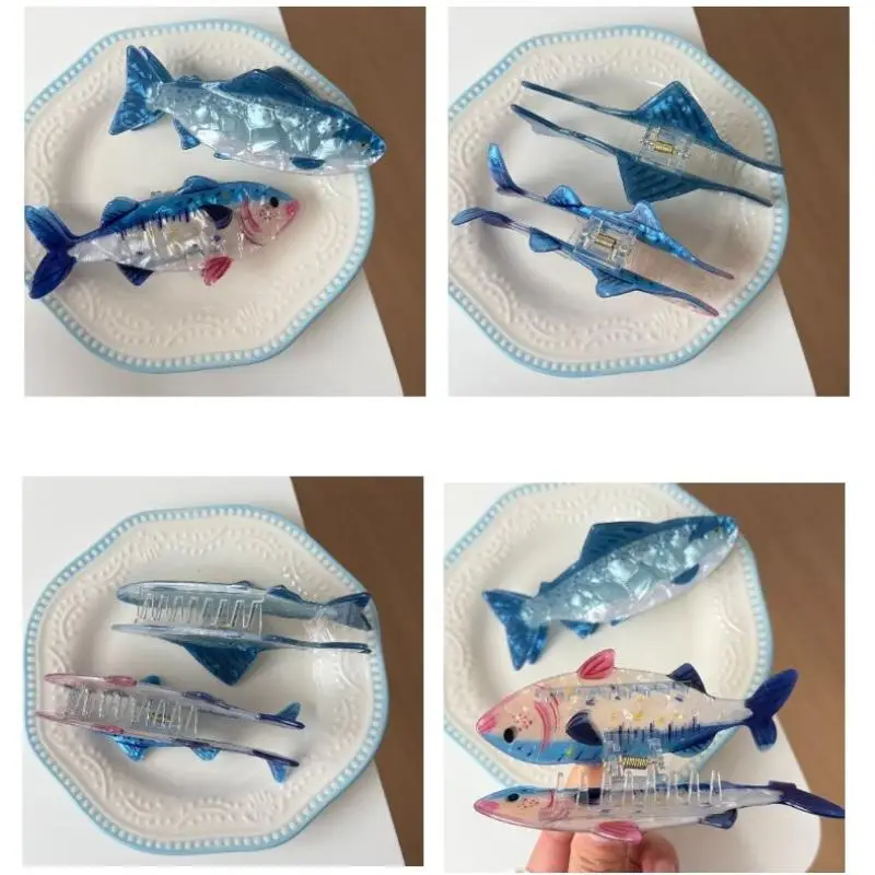 1 Stück koreanischer Stil, neue süße und niedliche Haarspange für den Hinterkopf, kleine Fisch-Haarspange, Haar-Accessoire, geeignet für den täglichen Gebrauch – Detail 5