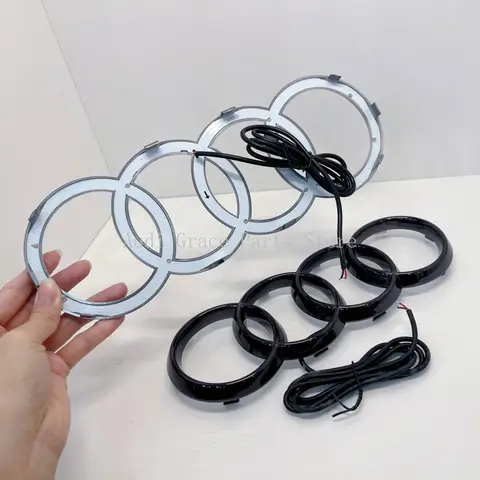 전면 그릴 로고 램프 LED 다이나믹 스 트리머 램프 콰트로 아우디 TT RS A1 A3 A4 A5 A7 A8 S3 S4 S5 S6 S7 Q3 Q5 Q7Q8 자동차 램프 스티커