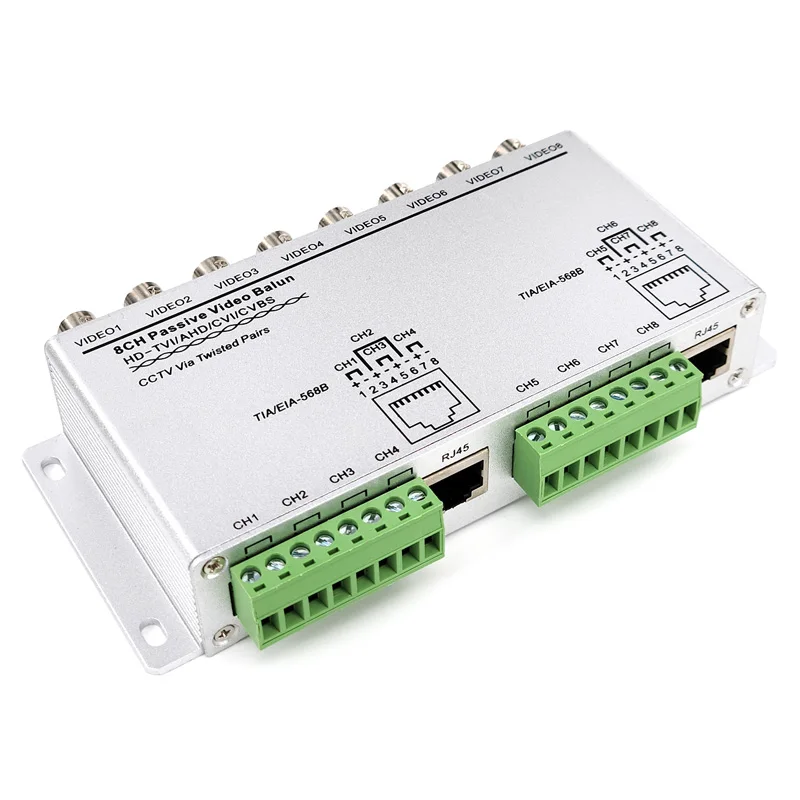 

8CH HD Passive Video Balun For Twisted Pairs to BNC, CVI/TVI/AHD Analog Signal by UTP Cable