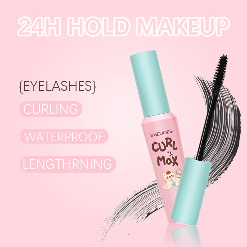 1PC カールマスカラ、防水性と耐汗性、塗りやすい、自然なメイク効果