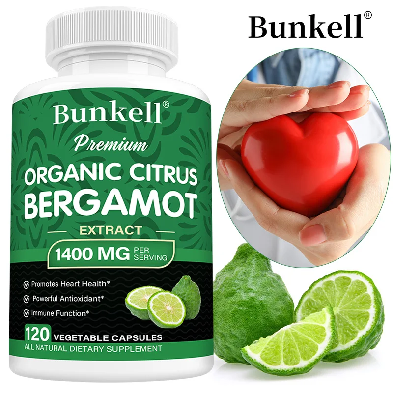 Organic Citrus Bergamot 1400 Mg - Cardiovascular, Circulatory, Skin Health - Supports Healthy Triglyceride Levels, Antioxidant