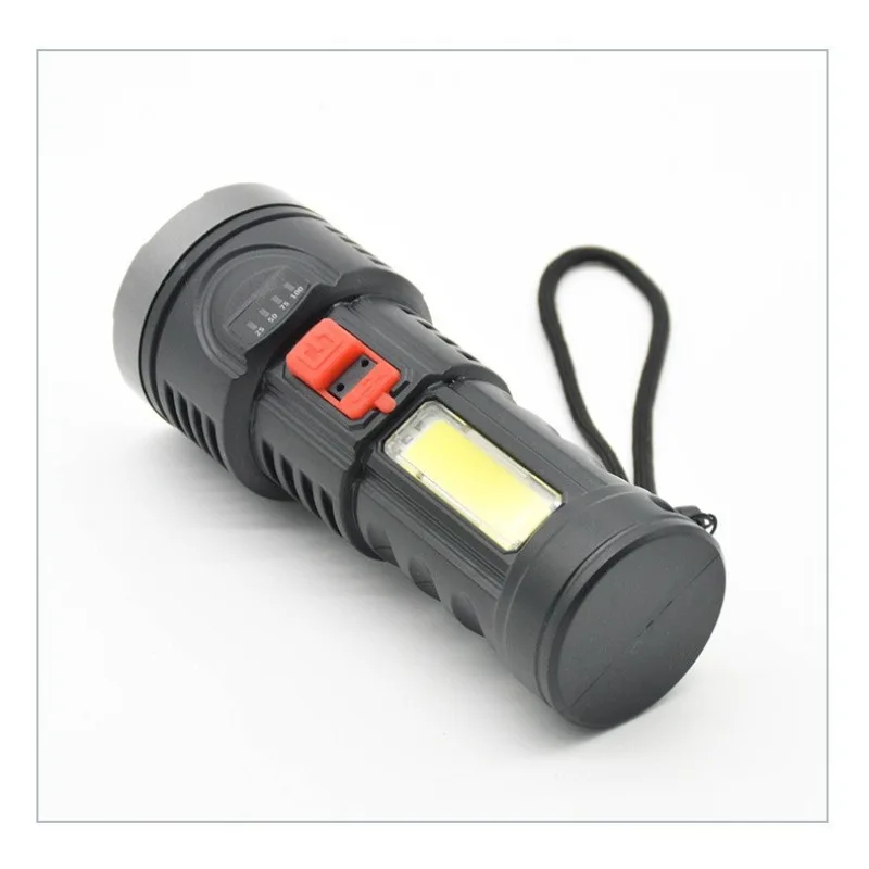 Outdoor Portable LED Flashlight: Super Bright Rechargeable, COB Side Light, Long-Lasting Searchlight for Home Emergency