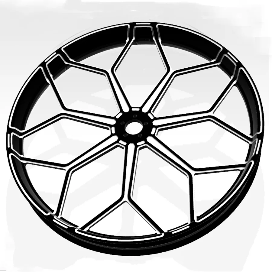 Motorcycle wheels suitable for two-disc touring models from 2008 to 2024 equipped with anti-lock braking systems