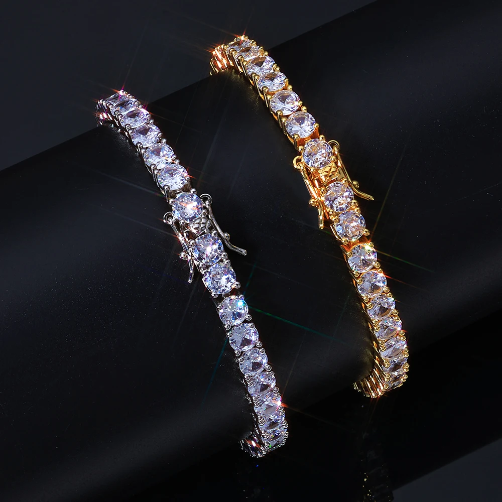 ICEBLING 5mm Moissanite Tennis Bracelet 925 Silver D Colour VVS1