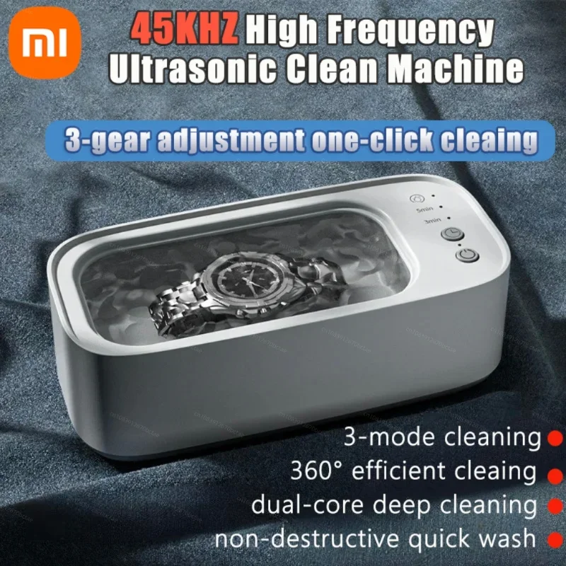 Xiaomi Ultrasonic 360 ° Cleener, High frequency vibration, Jewelry Eyelash Cleener Timing, watch Jewelry Makeup