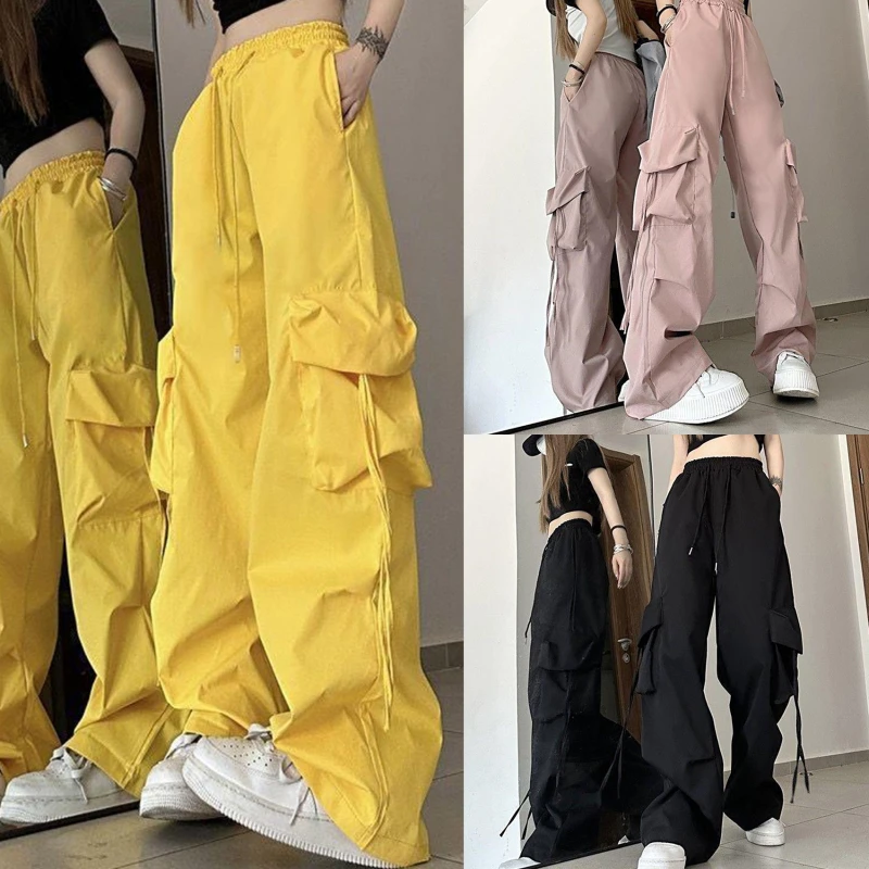 Maternity Pants Cargo Pants High Waist Streetwear Hip Hop Trousers Female Quick Drying Big Pockets Casual High Waisted Pants