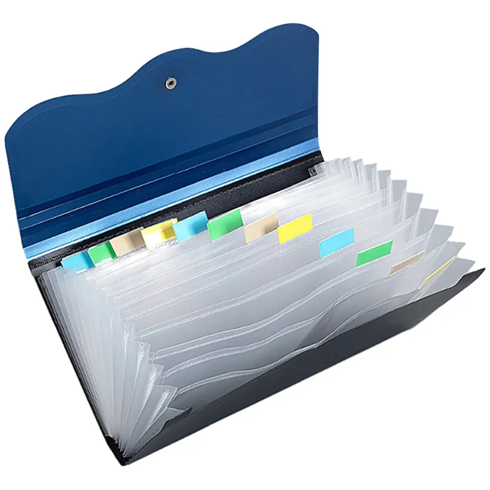 

Accordion File Organizer Portable Lightweight PP Polyester Document Folder Bag for Receipts Bills Business Cards Coupons Tickets