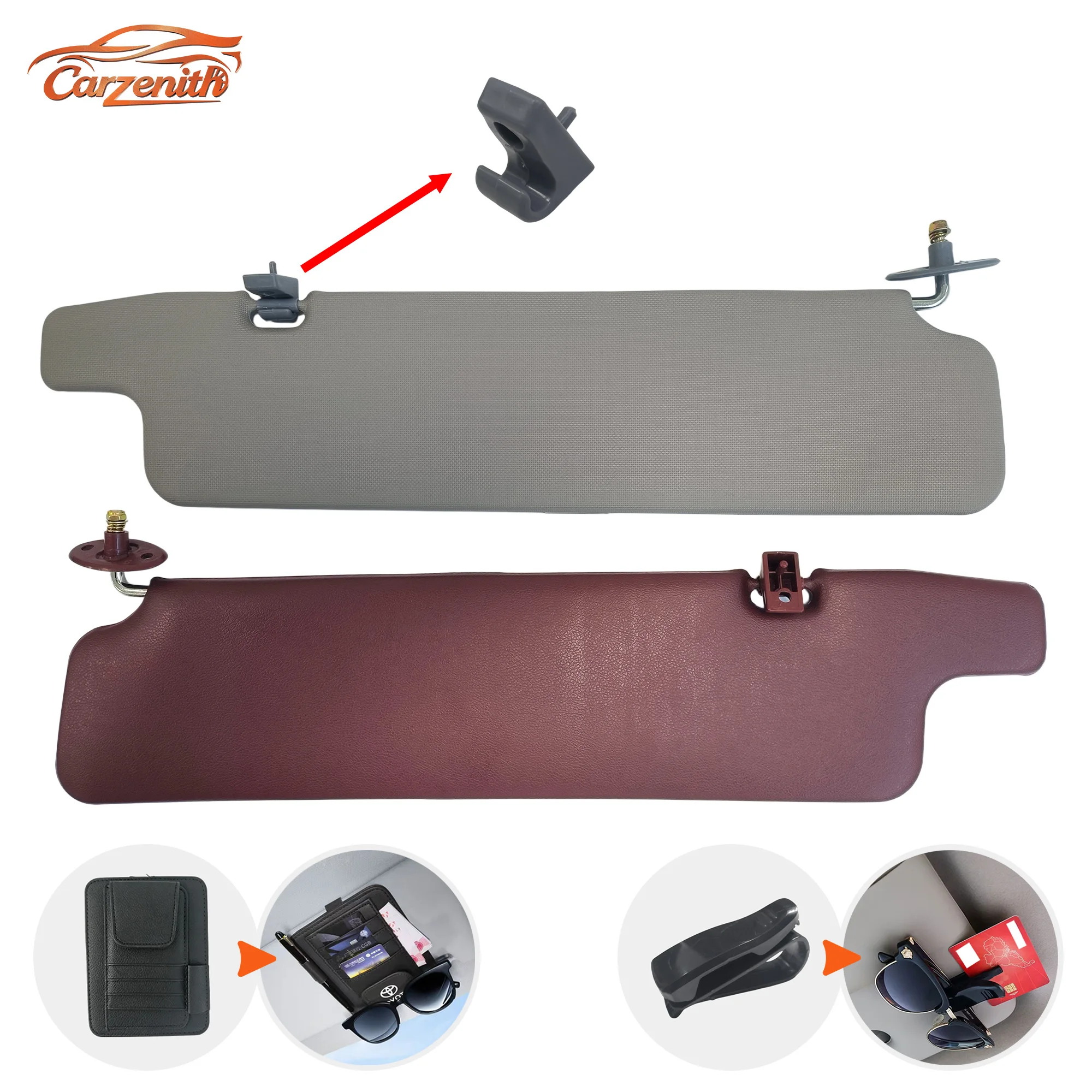 Sunvisor For Toyota Hiace Van IV H100 1989 1990 1991 1992 1993 1994 1995 1996 1997 1998 1999 2000 2001 2002 2003 2004 Sunvisor