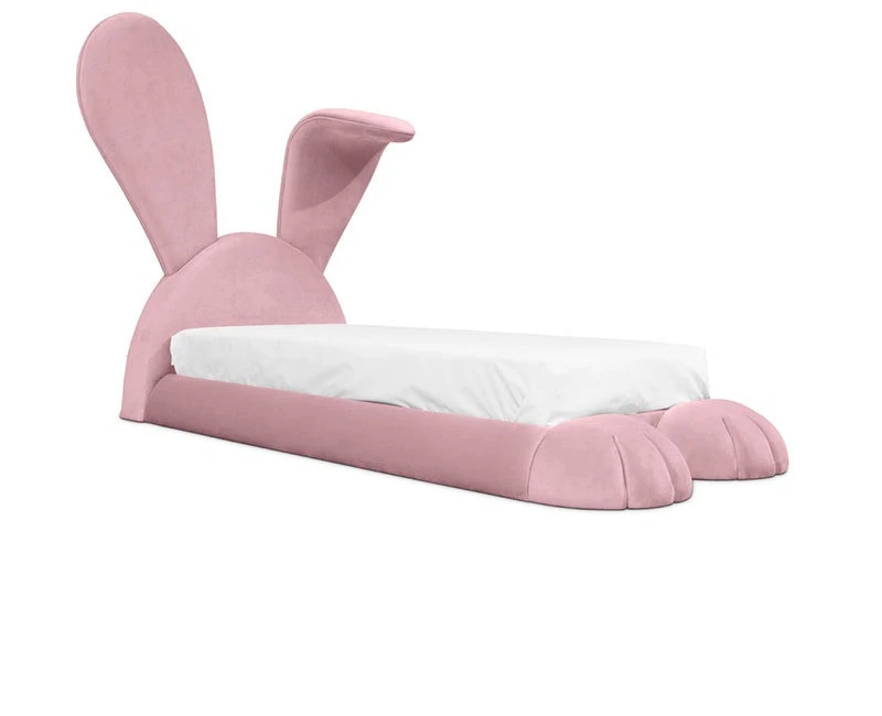 High elastic sponge solid wood frame master bed daughter princess bed mute