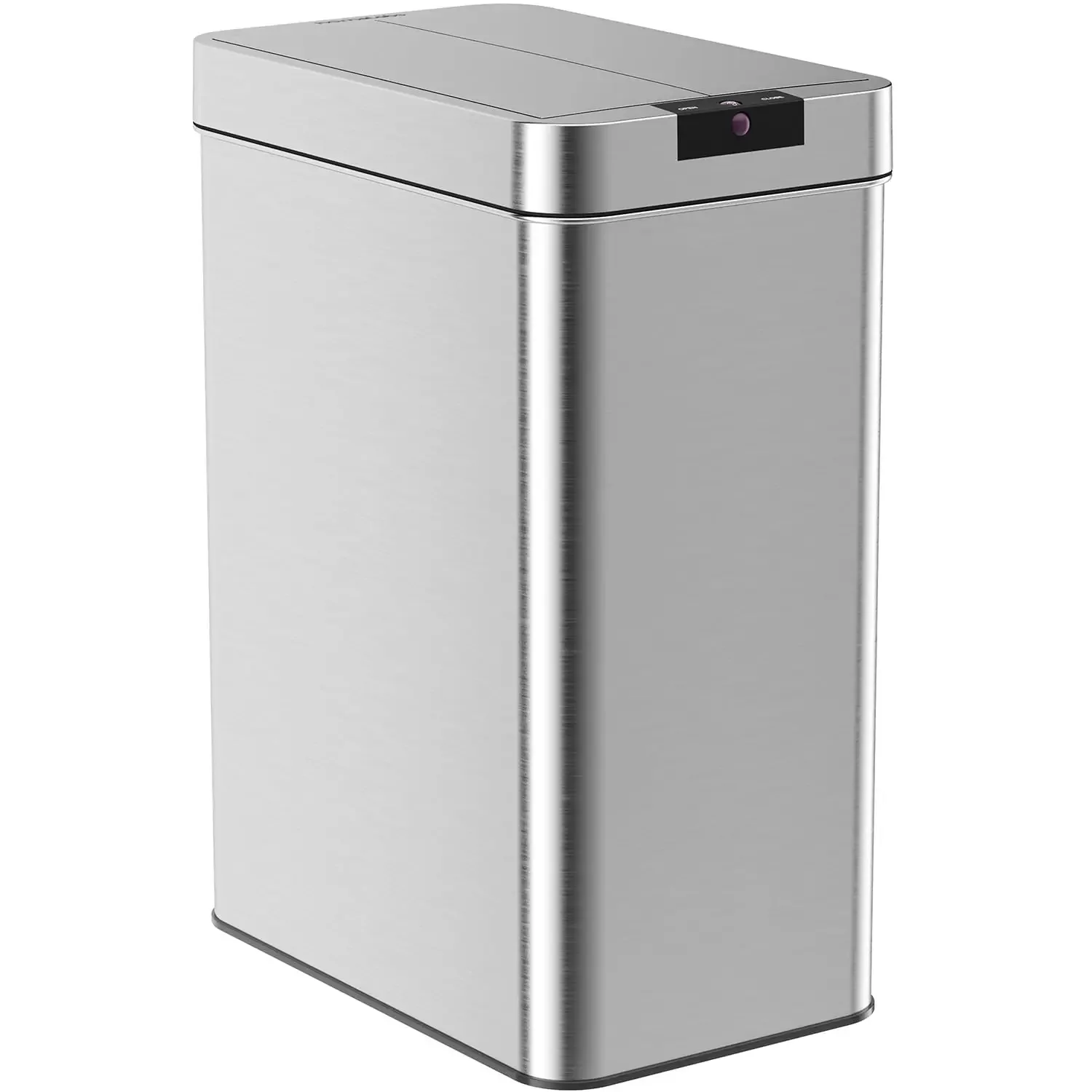 13 Gallon Automatic Trash Can for Kitchen - Stainless Steel Garbage Can with No Touch Motion Sensor Butterfly Lid