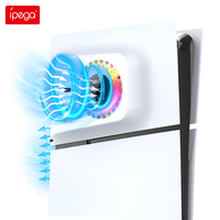 IPEGA For PS5 SLIM Temperature Controlled Cooling Fan With Cooler + USB, HUB with RGB Lights PG-P5S019 For Playstation 5 Slim