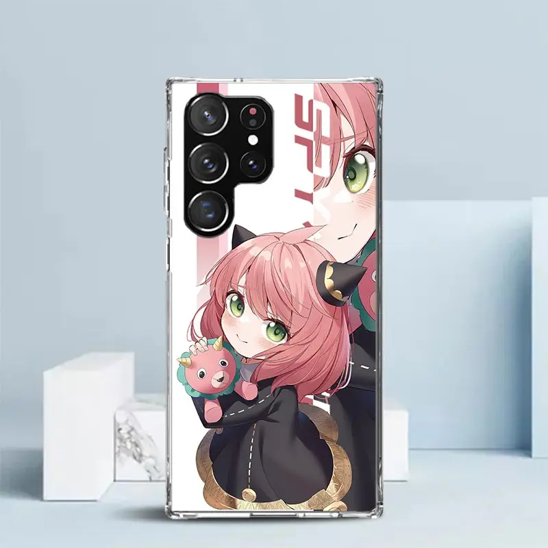 Anime Spy Family Anya Phone Case For Samsung Galaxy S22 S23 S24 Ultra S21 S20 FE S10 Plus S10E S9 S8 + S7 Edge Soft TPU Back Cov