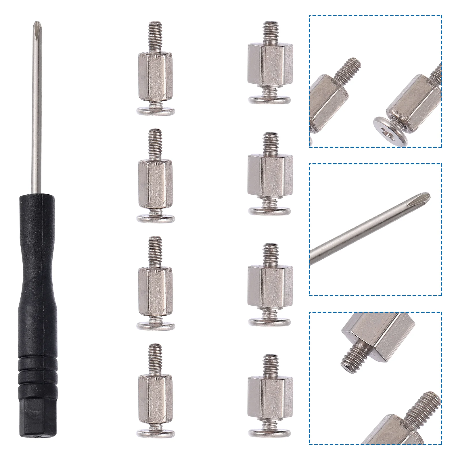 1 Set M.2 SSD Mounting Screw Stainless Steel SSD Mounting Fixing Screw Kit Standoff Mount Motherboard Computer Part Screws