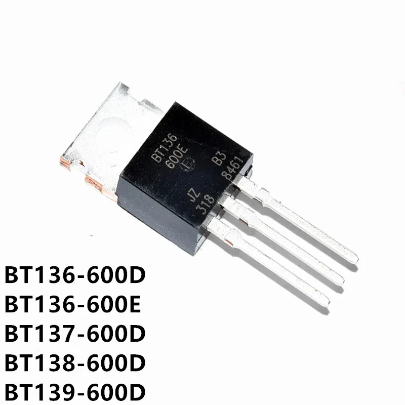 10PCS BT136 BT137 BT138 BT139 600E 800E TO220 BT136-600E BT136-800E BT137-600E BT137-800E BT138-600E BT138-800E TO220 Thyristor