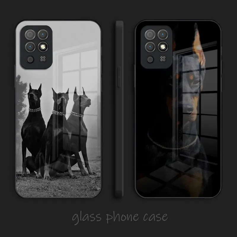 Animal Dachshund Doberman Dog Phone Case Glass For Huawei P30 P40 P50 P20 ProPlus Lite Mate 40Pro 30 20 Nove 9SE 9 8 7 Pro Cover