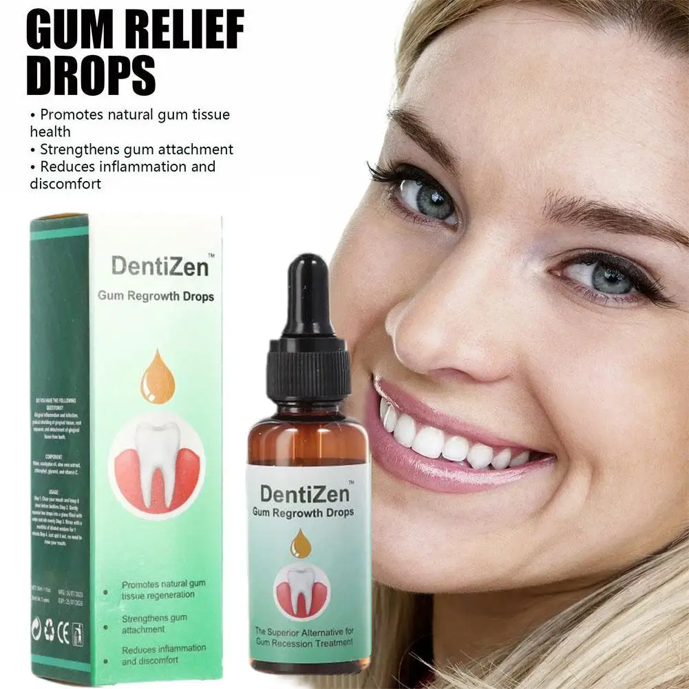 Dentizen Gum Regrowth Drops Relieve Mouth Periodontal Treatment Gum Bad Antibacteria Oral Clean Breat Pain 30ml Care D3k1