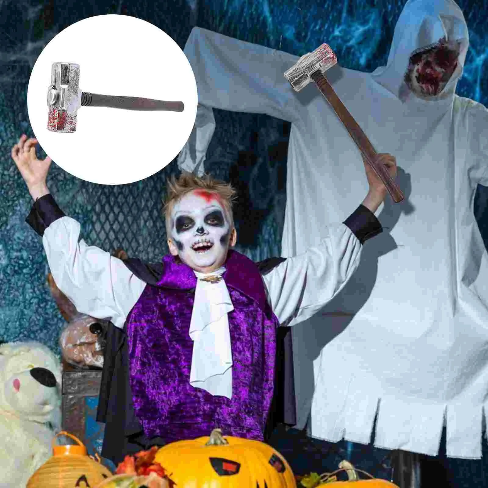 Simulation Hammer Halloween Prank Prop Ornament Cosplay Supply Decor Aldult Costume Accessory