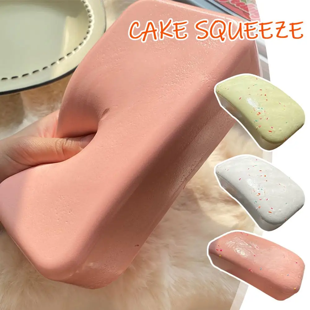 Solid Slime Soft Toy Slow Rise Sticky Rebound Box Cake Simulation Bread Squeeze Butter Ice Cream Cheese Anti Stress Toy