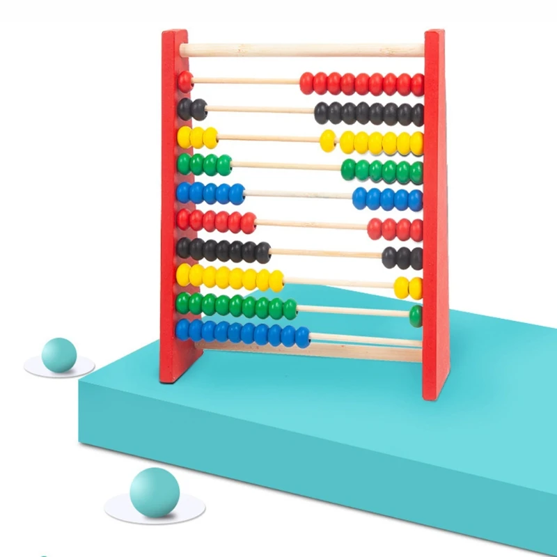 Kleurrijke Kralen Houten Telraadsel Intelligentie Ontwikkeling Abacus Chlidren Wiskunde Educatief Speelgoed Berekenen Kraal Tellen Telabacus