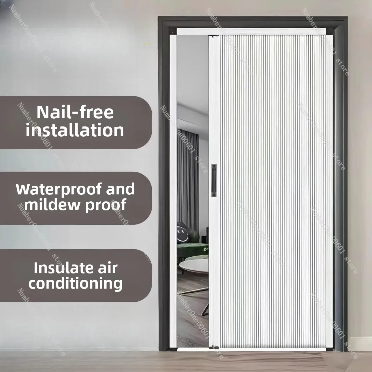 

Seamless Transition: Foldable Honeycomb Doors (expandable and Invisible) for Home Offices, Laundry Rooms, or Walk-in Wardrobes