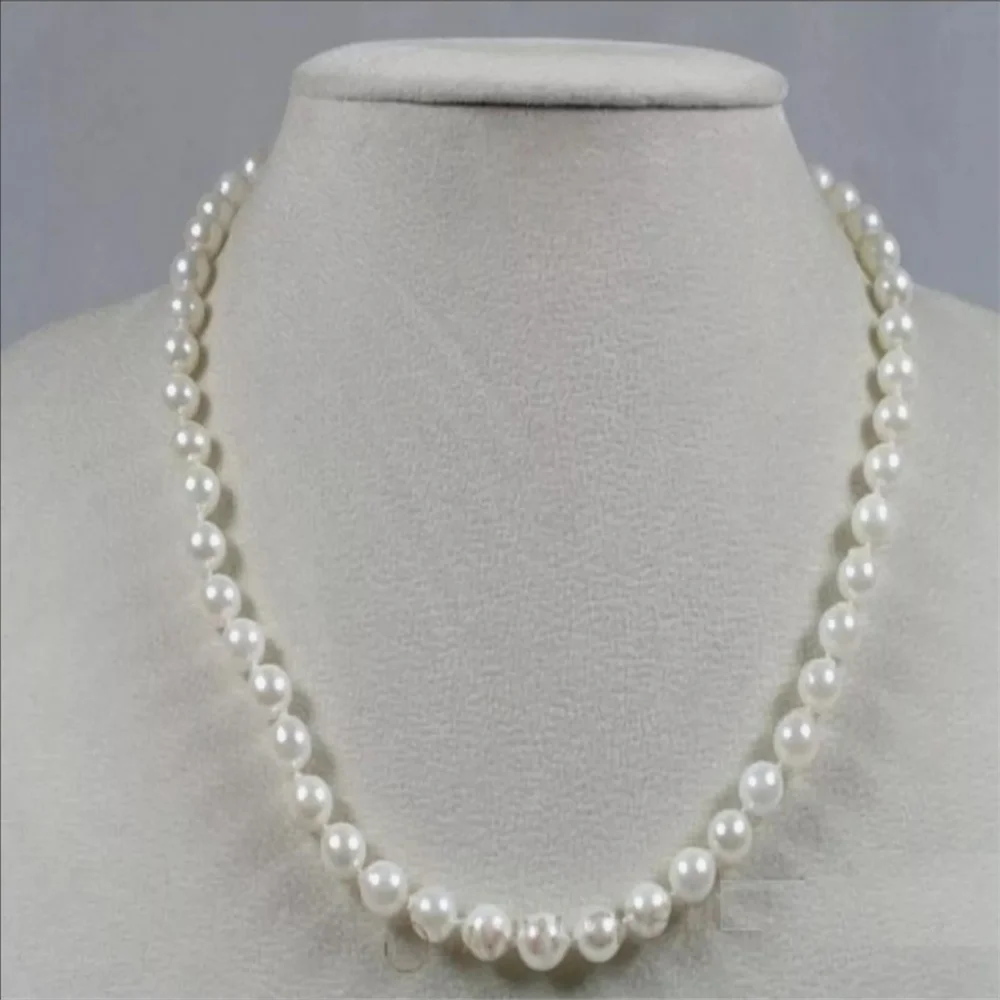 

Baroque Akoya Saltwater Cultured Pearl Necklace 20" with Sterling Silver Clasp