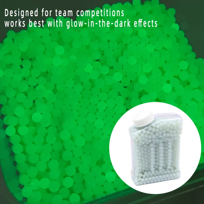 

UKL 6mm Luminous Hard Plastic Beads Glow in Dark for Team Battle Competition Toy Gun Accessories